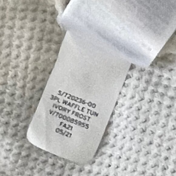 GAP Maternity Waffle Tunic Shirt Ivory Frost Size L - Picture 7 of 8